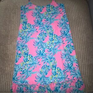Lilly Pulitzer Winni Midi Dress Pelican Pink Beat The Heat XS